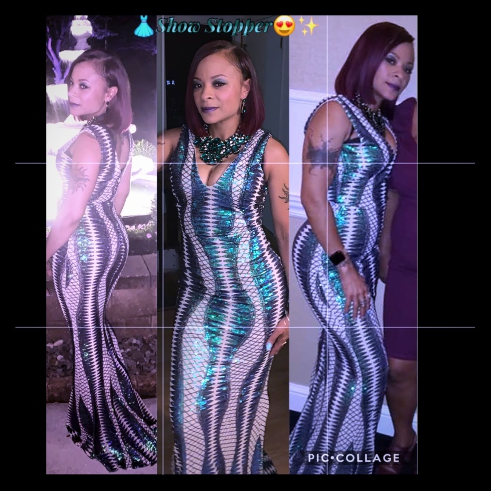 Sequence Evening Mermaid gown! Show Stopper!